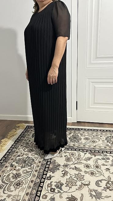 туфли черные с красивой отделкой: Вечернее платье королевский велюр и креп шифон двойка - Цвет — 5