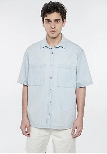 Рубашки: Мужская рубашка, XL, 2XL, Mavi, Новый, цвет - Голубой — 1