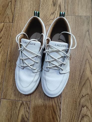 Личные вещи: Мужские кроссовки, 42, Lacoste, Б/у, цвет - Белый — 3