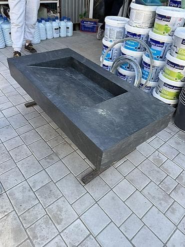 еврокуб для воды: Раковина для ванной, Особенности: Мраморные прожилки, Материал: Камень — 2
