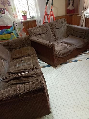 sofa bed: Прямой диван, Б/у — 1