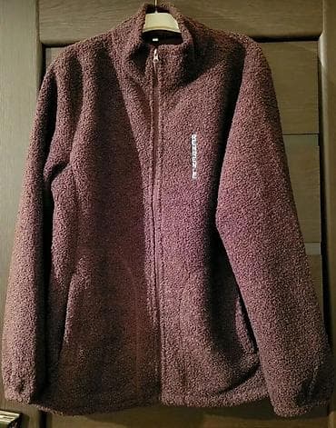 tech flis: Бордовая шерпа-кофта/флисовая куртка на молнии - Теплая пушистая ткань — 6