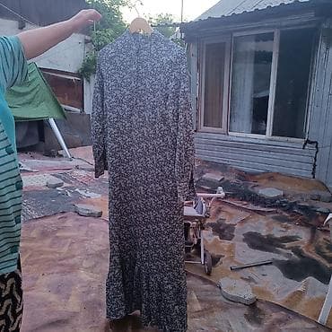 Жеке буюмдар: Платье миди с принтом «микроцветы» - Длина: миди, со слегка — 1