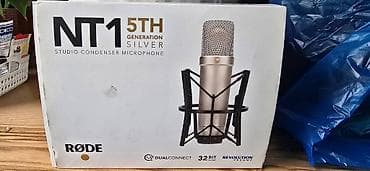 Студийные микрофоны: Rode NT1 5th Gen Silver — студийный конденсаторный микрофон нового — 1