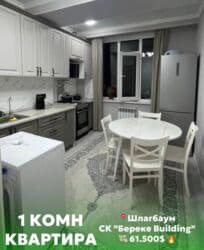 срочно продаётся 1 комнатная квартира в районе шлагбаум по улице кенсуйская 17: 1 комната, 36 м², Элитка, 4 этаж, Евроремонт — 1