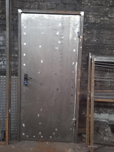 стекло в межкомнатную дверь цена: Двери для домов и квартир, Металлическая, Двухстворчатая, Со стеклом, цвет - Коричневый — 9