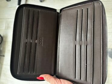 женский кошелек с двумя молниями: Портмоне, Натуральная кожа, Унисекс — 3