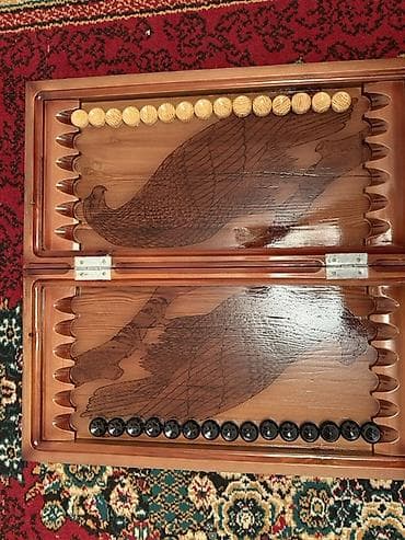 дракон: Нарды резные из дерева с художественной гравировкой - Материал — 2