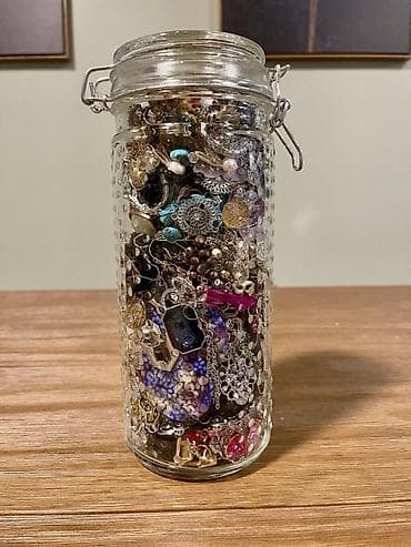 старинные часы: Банка-сюрприз с бижутерией / Mystery Jar Декоративная стеклянная — 2