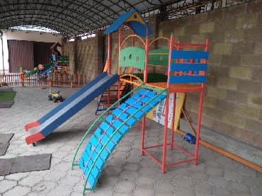 Детские горки! С мостиком, башенками и скалодром!!! Надёжные