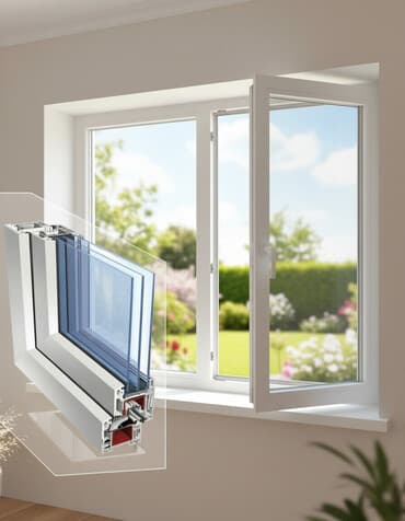 Пластиковое окно на заказ, Тип окна: Витражные, Мансардные, Панорамные, Декоративные особенности: Другие особенности, Платная установка, В рассрочку