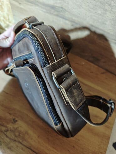 Другие комплектующие: Барсетка, Материал: Натуральная кожа, Новый — 5