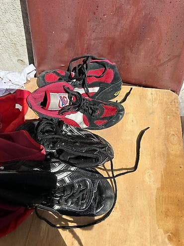 foot patch: Борцовки - Цвет: красно‑черный с серыми вставками - Шнуровка по всей — 3