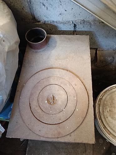 Металлическая печь-буржуйка с варочной поверхностью. - Материал