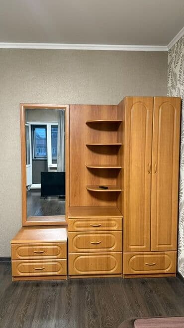 белая мебель в спальне: Уктоочу бөлмө гарнитуру, Жыгач, түсү - Ак — 3