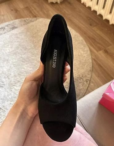Жеке буюмдар: Туфли-лодочки AUGUSTINO, классические черные. - Модель: открытый мыс — 1