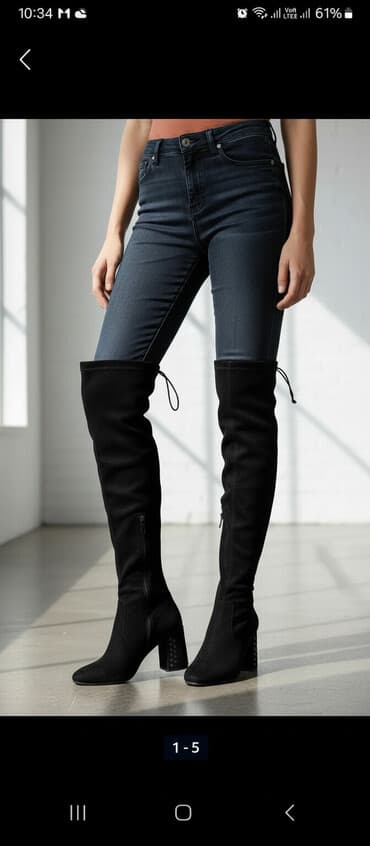 фирменная обувь из италии: Итальянские ботфорты, черные - Модель: высокие ботфорты выше колена - — 1