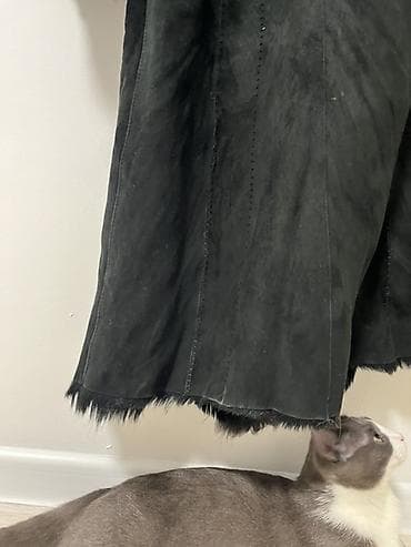 дубленка куртка: Дубленка, Классическая модель, Длинная модель, XS, S — 7