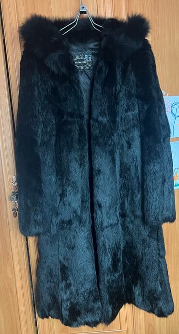 одежды для новорожденных: Шуба, Кролик, Длинная модель, С капюшоном, S — 1