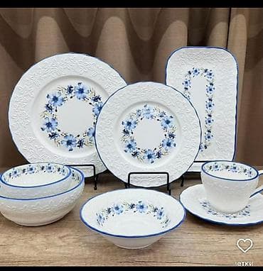 мадонна сервиз столовый: Столовый сервиз из качественной керамики с рельефным краем и цветочным — 3