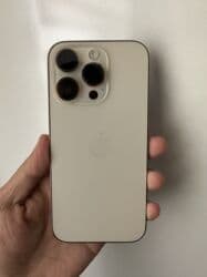 телефон каракол айфон: IPhone 14 Pro, Колдонулган, 128 ГБ, Matte Gold, 86 % — 2