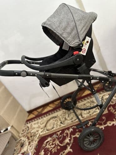 коляска peg perego: Коляска, цвет - Серебристый, Б/у — 1