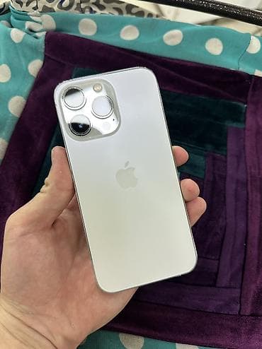 IPhone 13 Pro, Б/у, 128 ГБ, Белый, Защитное стекло, Чехол, 82 %