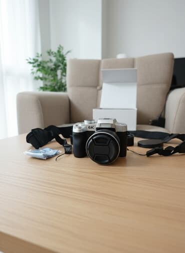 фотоаппарат мыльница: Цифровая камера с маркировкой 6K, поворотным экраном и комплектом — 2