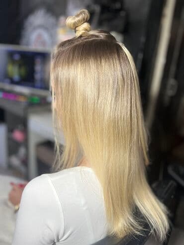 кресло барбер: #наращивание волос #на капсулах #наращивание волос На дому — 2