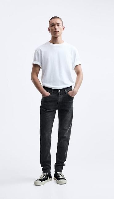 helly hansen: Мужские джинсы, S, Zara, Новый, цвет - Черный, Самовывоз — 6