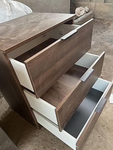 стол: Детский комод, Новый, Без пеленального столика, ЛДСП, цвет - Коричневый — 4