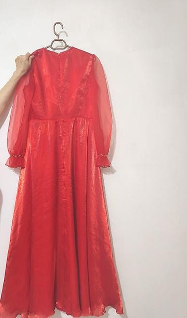 костюм быка: Бальное платье, Длинная модель, цвет - Красный — 1