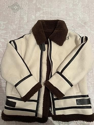 Дубленка, Авиатор, Корея, Короткая модель, Двусторонняя модель, S, M, L