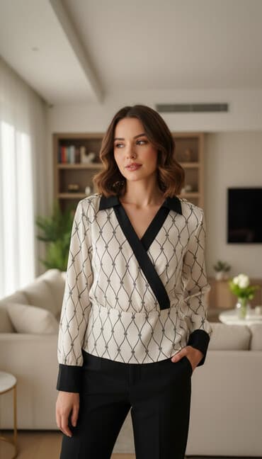 блузка очень красивая: Блузка абсолютно новая, не подошёл размер, сбоку есть замок — 1