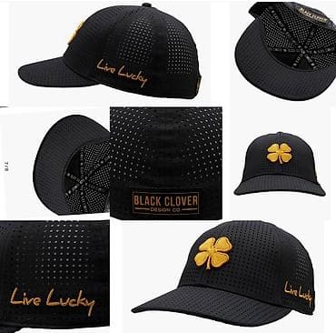 world cup: Black Clover. Перфорированная бейсболка с логотипом Clover. Вышивка — 6