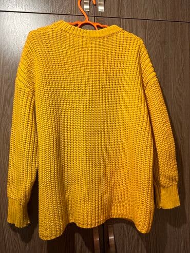 тёплая кофт кардиган: Классный свитер, крупной вязки хб/шерсть/вискоза. Размер 46-48. Теплый — 2