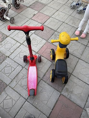 детские велики: Детский самокат, Трёхколёсный — 2