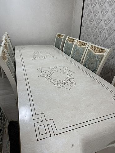 small table: Стол и стул для зала, Б/у, Самовывоз, цвет - Бежевый — 4