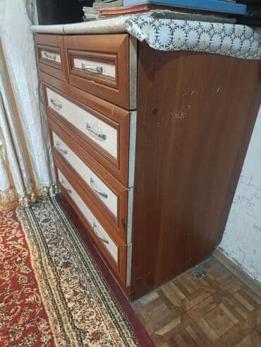 шифонеры буу: Кийим үчүн комод, Күзгүсүз, ЛДСП, түсү - Күрөң — 4