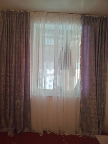 гирлянда штора 3х3: Блэкаут, Готовое изделие, Б/у, Для детской, Для спальни — 1