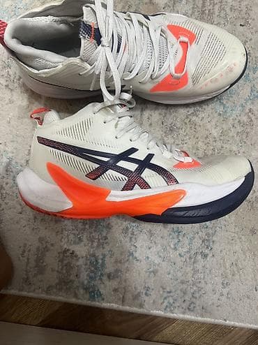 купить волейбольные кроссовки: Мужские кроссовки, 44, Asics, Б/у, цвет - Белый, Бесплатная доставка — 3