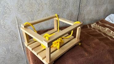 купить качелю детскую: Детские качели, НОВЫЕ, деревянные!!! 600 сом Длина верёвки 130 см — 3