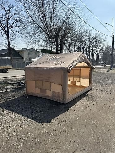 Палатки: Палатка надувная (стационарно-кемпинговая), бежевого цвета — 7