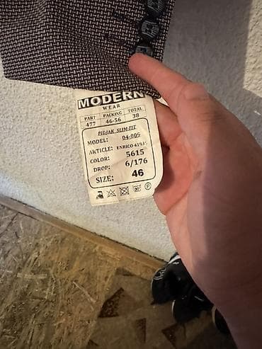 Пиджак Modern ME, размер 46. - Цвет: серо-синий с микропринтом — 5
