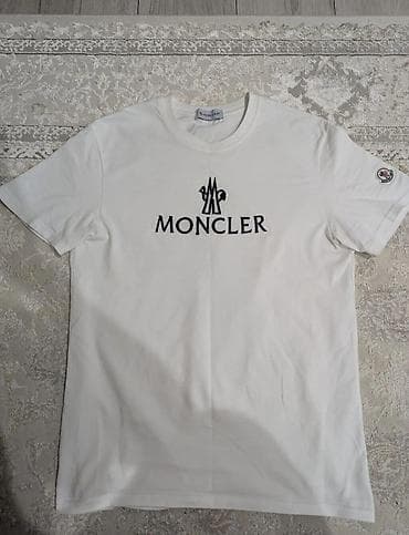 Мужская футболка, L, Moncler, Новый, цвет - Белый, Самовывоз