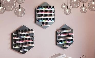 полки для маникюра: Настенные органайзеры для лаков/гелей - Геометрические — 7