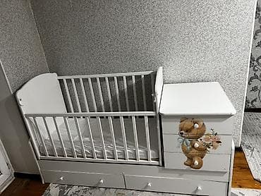 foldable table: Детская кровать трансформер, Другой тип, цвет - Белый — 2