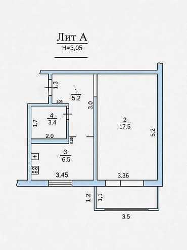 Недвижимость: 1 комната, 35 м², 105 серия, Мед Академия 105 серия, 5 этаж, Косметический ремонт — 10