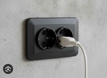 набор головка: Двойная розетка черного цвета, предназначенная для скрытой установки — 1