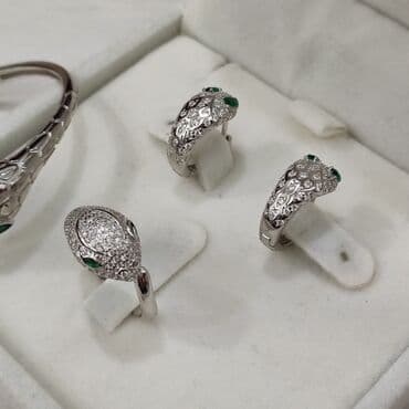 эксклюзивные свадебные пригласительные: Набор украшений, Проба 925, Женские, Новый — 11